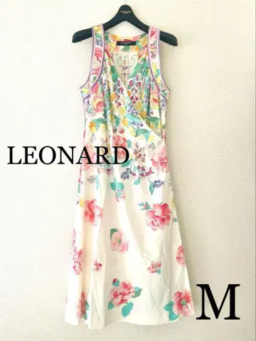LEONARD 코튼 보타니컬 랩 원피스 M
