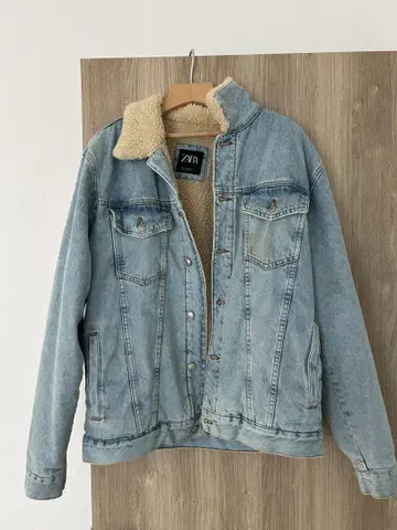 ZARA 보아 라이트 블루 데님 자켓 L