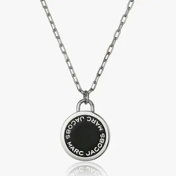 Marc Jacobs 로고 디스크 에나멜 펜던트 목걸이
