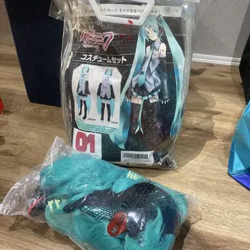 하츠네 미쿠 코스프레 코스튬 머리카락 포함