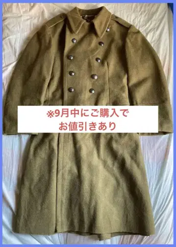 루마니아군 romanian army 울 롱 코트 빈티지 카키