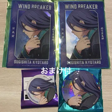 WIND BREAKER 스기시타 캔뱃지 2개 클리어 카드 2장 세트