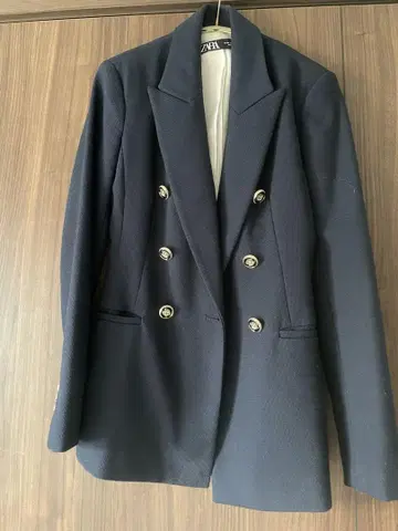 ZARA 네이비 더블 브레스트 자켓 XS