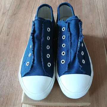 네이비 프린지 스니커즈 24.5cm 와이즈 4E