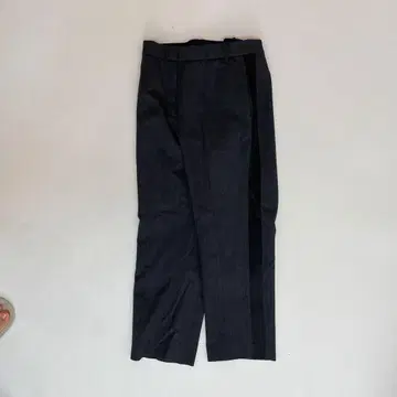 Deuxieme class 다크 그레이 사이드 스트라이프 슬랙스