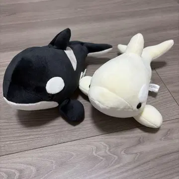 나고야항 수족관 범고래와 벨루가 봉제 인형 세트