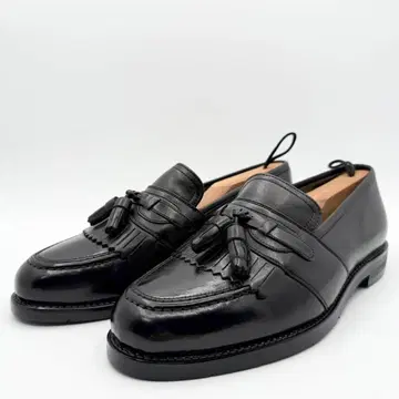 [ 새상품급 ] Lancel 태슬 로퍼 블랙 가죽 24cm