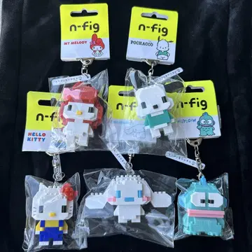 [ 미개봉 새상품 ] n-fig 키링 나노 블록 산리오 5개 세트