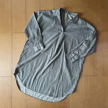 오버 셔츠 판초 카키 여성용 긴팔 봄 가을 그린 캐주얼