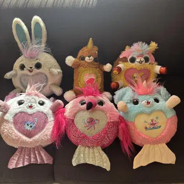 레인보우 콘 봉제 인형 6개 세트 묶음 판매