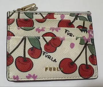 FURLA 체리 패턴 카드 케이스