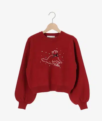 MAJESTIC LEGON 비쥬 캣 자카드 니트