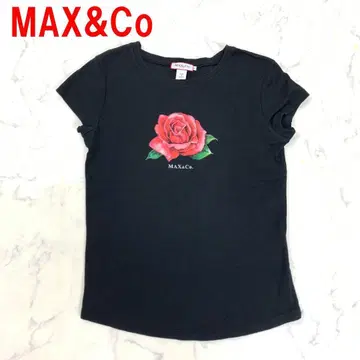A5964 맥스앤코 반팔 티셔츠 면 프린트 블랙 M