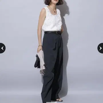 Arpege story 드라이 카비 팬츠 블랙 SS 사이즈