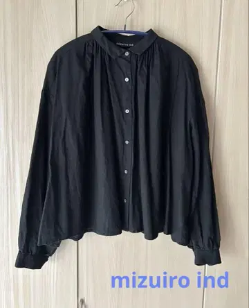 mizuiro ind 블랙 긴팔 셔츠