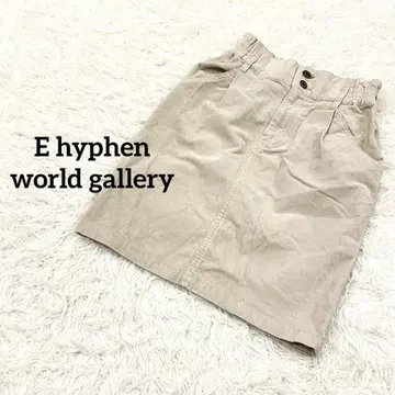 하이픈 타이트 스커트 무릎 기장 코듀로이 허리밴딩 캐주얼