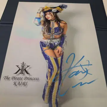KAIRI 여자 프로레슬링 친필 사인 포트레이트 WWE 스타덤