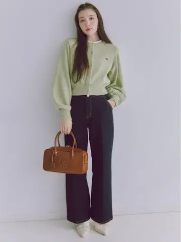 스나이델 하이웨스트 플레어 데님 팬츠 인디고