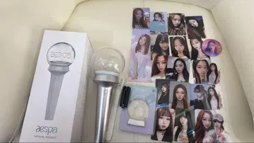 aespa 응원봉 지젤 엠블럼 포함 트레이딩 카드 세트