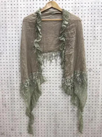 페어리 빈티지 그런지 구제 의류 잡화 레이스 트리밍 스톨 숄