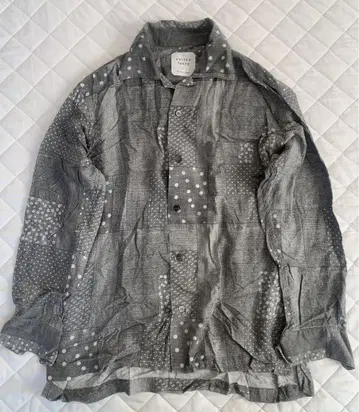 UNITED TOKYO 패치워크 프린트 셔츠 사이즈 1 그레이