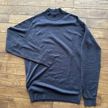 JOHN SMEDLEY 100% 울 다크 그레이 스웨터