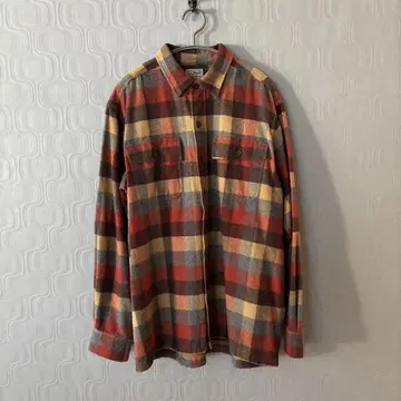 LLBean 남성용 긴팔 셔츠 플란넬 셔츠 구제 의류