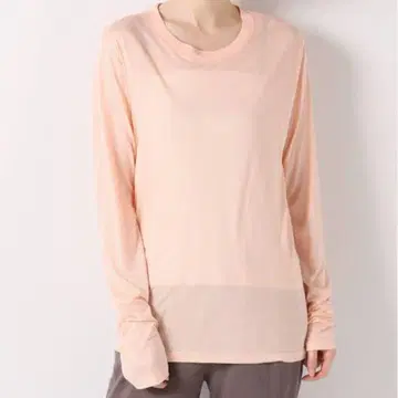 baserange 베이스 뱀부 셔츠 긴팔 핑크 S