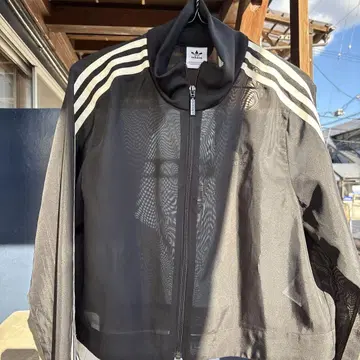 adidas 시스루 자켓 블랙