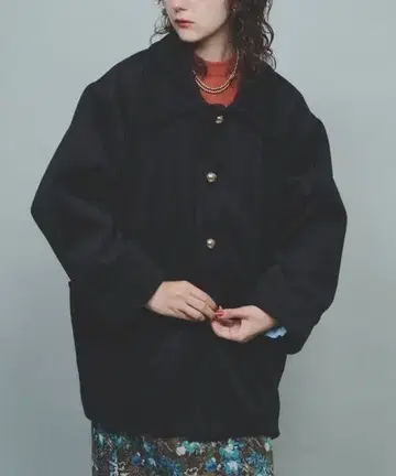 Unitage 금장 버튼 미들 코트 블랙 가을/겨울 여성용