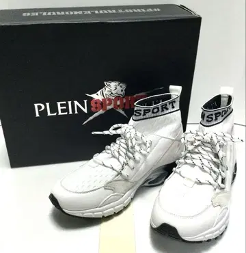 새상품 [ PLEIN SPORT ] 메쉬 x 가죽 삭스 스니커즈 39