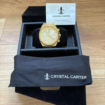 CRYSTAL CARTER 골드 크로노그래프