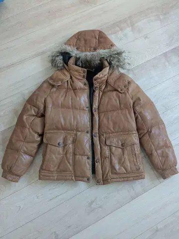 TMT 브라운 다운 자켓 양가죽 기무라 타쿠야