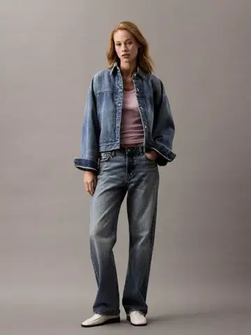 calvin klein 90s 시그니처 스트레이트 청바지