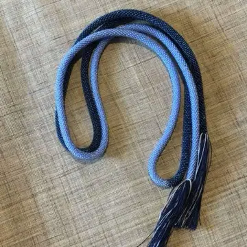 비즈 엮음 허리띠 하늘색