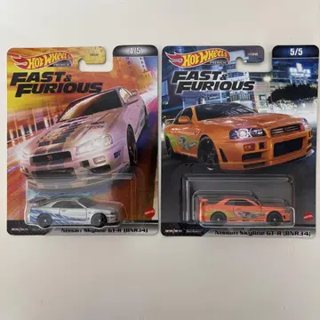 핫휠 와일드 스피드 스카이라인 GT-R (BNR34) x 2대