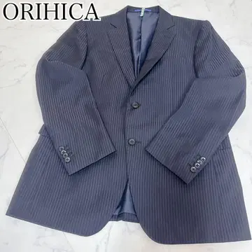 ORIHICA 네이비 테일러드 자켓 2버튼 백 슬릿 스트라이프