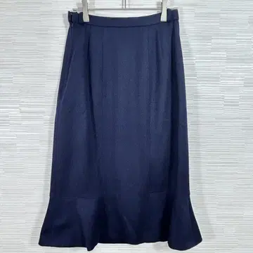 하나비시 긴자 네이비 캐시미어 스커트
