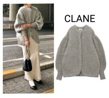 COLOR MOHAIR SHAGGY CARDIGAN CLANE