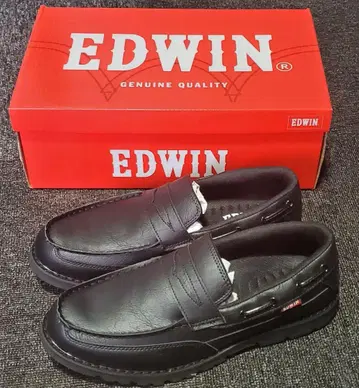 [ 미사용 ] 에드윈 EDWIN 로퍼 블랙 25cm