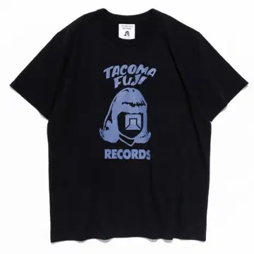 타코마 후지 레코드 LOGO Tee b24 블랙 프린트 티셔츠