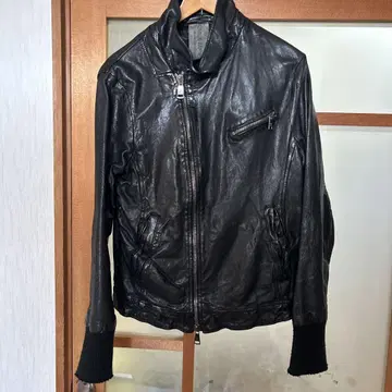 조르지오 브래드 가죽 라이더 자켓