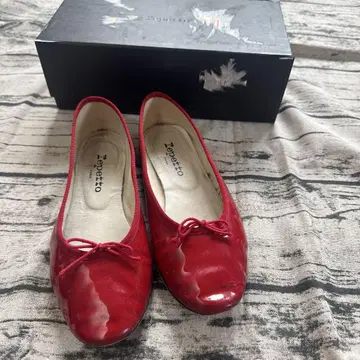 Repetto 레드 발레 슈즈 38.5 빨간색