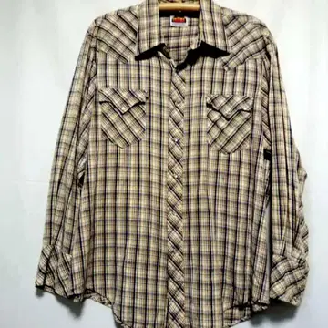 Miller 체크 무늬 웨스턴 셔츠