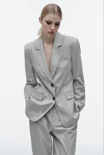 자라 그레이 테일러드 자켓 팬츠 셋업