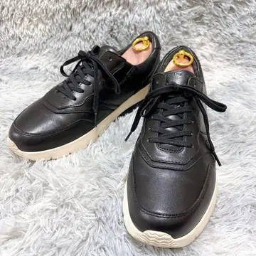 미사용급 REGAL/리걸 워커 25.5cm 가죽 스니커즈 블랙