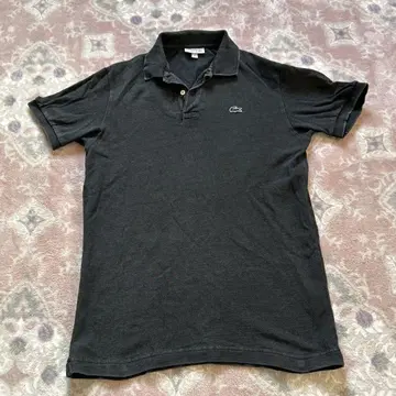 LACOSTE 다크 그레이 피케 셔츠 US L