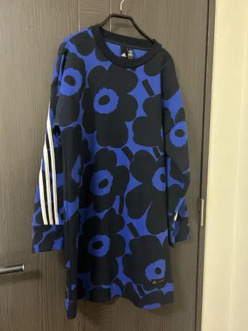 MARIMEKKO 마리메꼬 아디다스 맨투맨 드레스 다크 블루 M