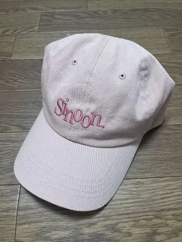 Sinoon 자수 로고 캡 핑크