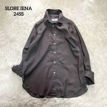 최근 모델 SLOBE IENA 슬로브 이에나 린넨 블라우스 그레이